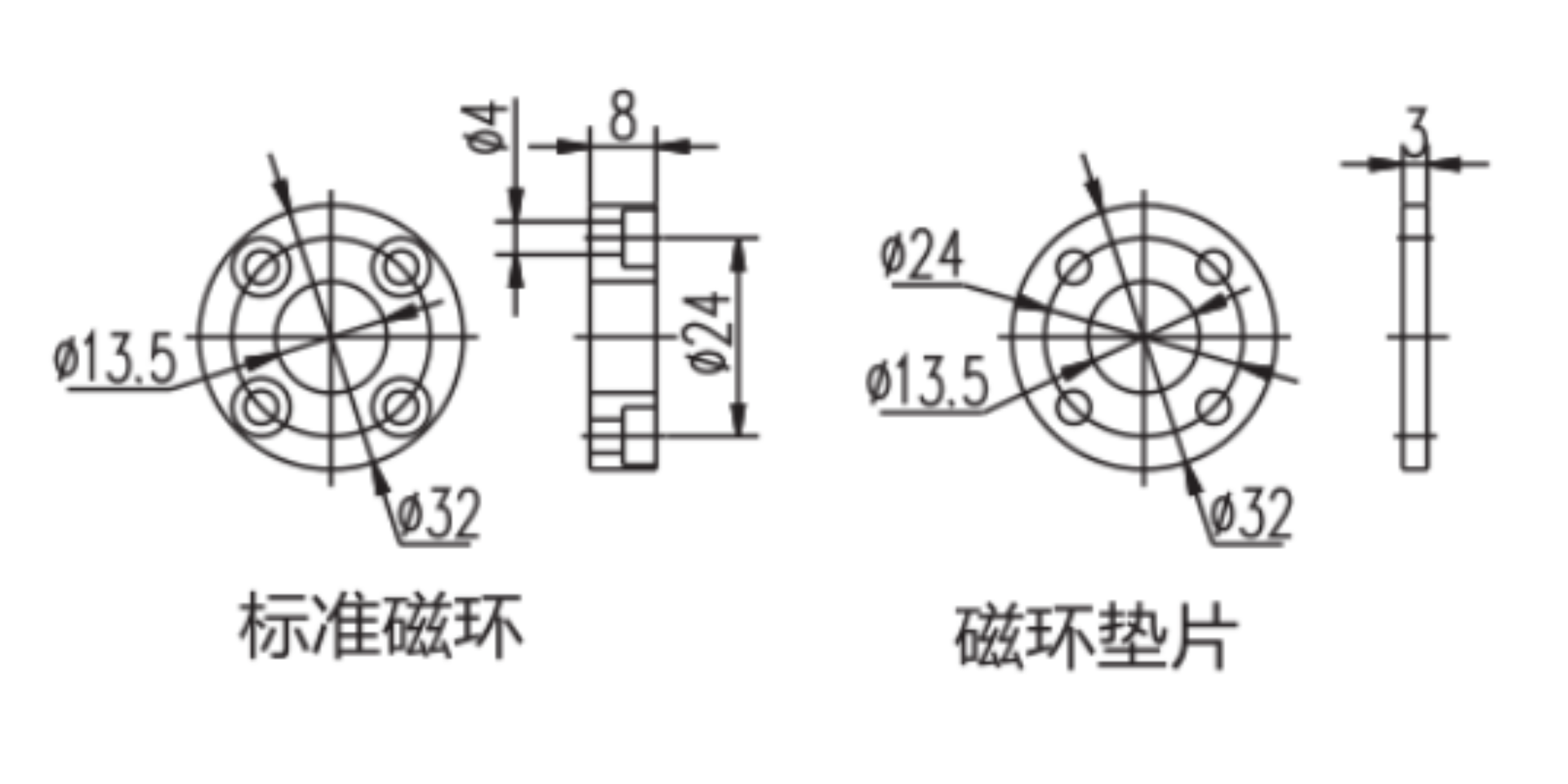 磁尺磁环尺寸